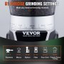 VEVOR burr coffee grinder with 51 precise grinding settings for various brewing methods.