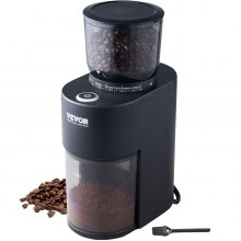 VEVOR Conical Burr Grinder, Electric Adjustable Burr Mill with 35 Precise Grind Setting, 5.3-Ounce 20 Cups Coffee Bean Grinder, Perfect for Drip, Mocha, Hand Brew, French Press, Espresso, Black