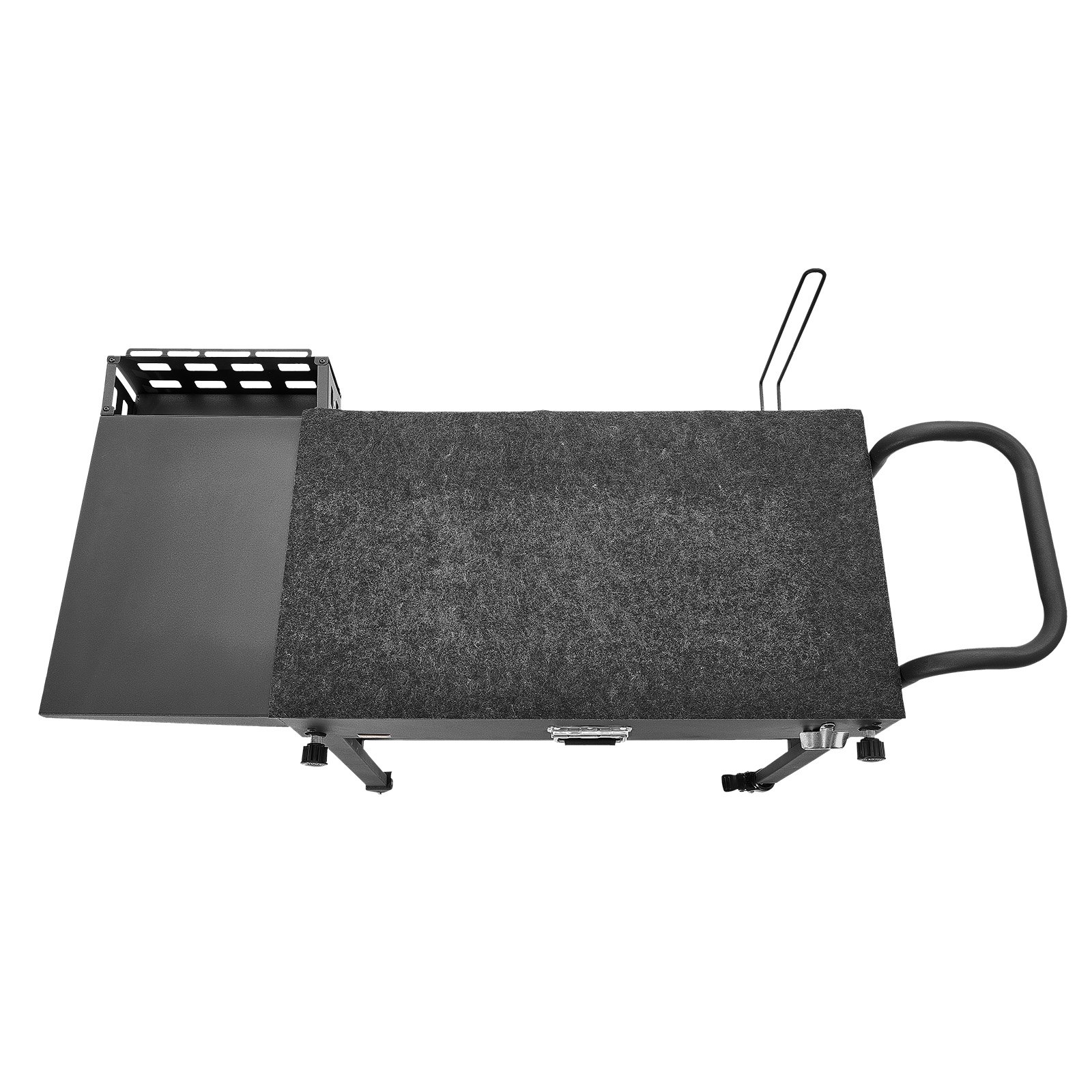 VEVOR Outdoor Grill Cart, 31.0 x 17.0 inch Tabletop Size Grilling Table, Foldable Outdoor Cooking Table with Tissue Holder, Hooks, Wheels, Side Table, BBQ Prep Tables for Picnic, Kitchen, Courtyard