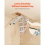 Attic Ladder 375LBS / 170KG Capacity for 7.66 to 10.25 ft Ceilings Aluminum