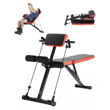 VEVOR Roman Chair Back Extension Hyperextension Bench Adjustable Foldable Gym