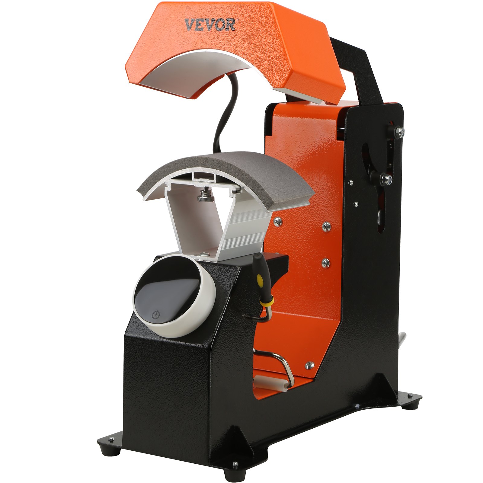 VEVOR Hat Heat Press, 3-in-1 Auto Cap Heat Press Machine, 6.4x3.5in Clamshell Sublimation Transfer, Automatic Release&Press Knob-style Digital Control Panel with 3pcs Replaceable Heating Pads