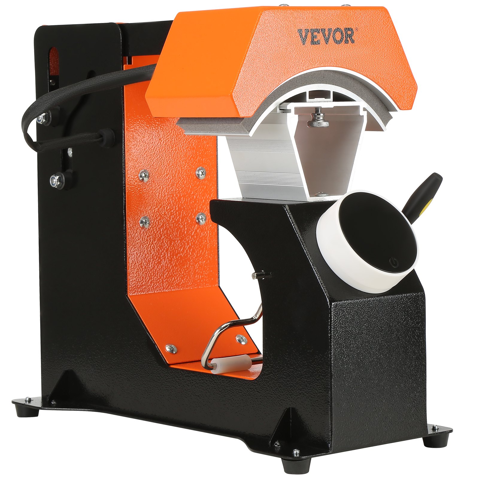 VEVOR Hat Heat Press, 3-in-1 Auto Cap Heat Press Machine, 6.4x3.5in Clamshell Sublimation Transfer, Automatic Release&Press Knob-style Digital Control Panel with 3pcs Replaceable Heating Pads