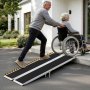 VEVOR Portable Wheelchair Ramp, 1830 mm, Non-Slip Aluminum Folding Handicap Ramp for Wheelchair, 800 lbs Capacity, Door Threshold Ramps for Home Steps, Stairs, Entry, Threshold, Doorways, Scooter