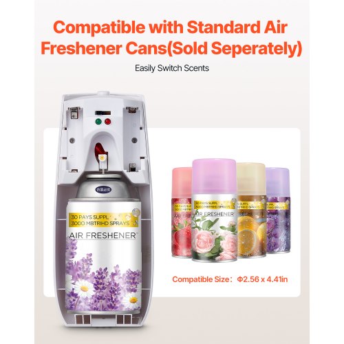 VEVOR Air Freshener with Battery – 4-Pack, 3 Adjustable