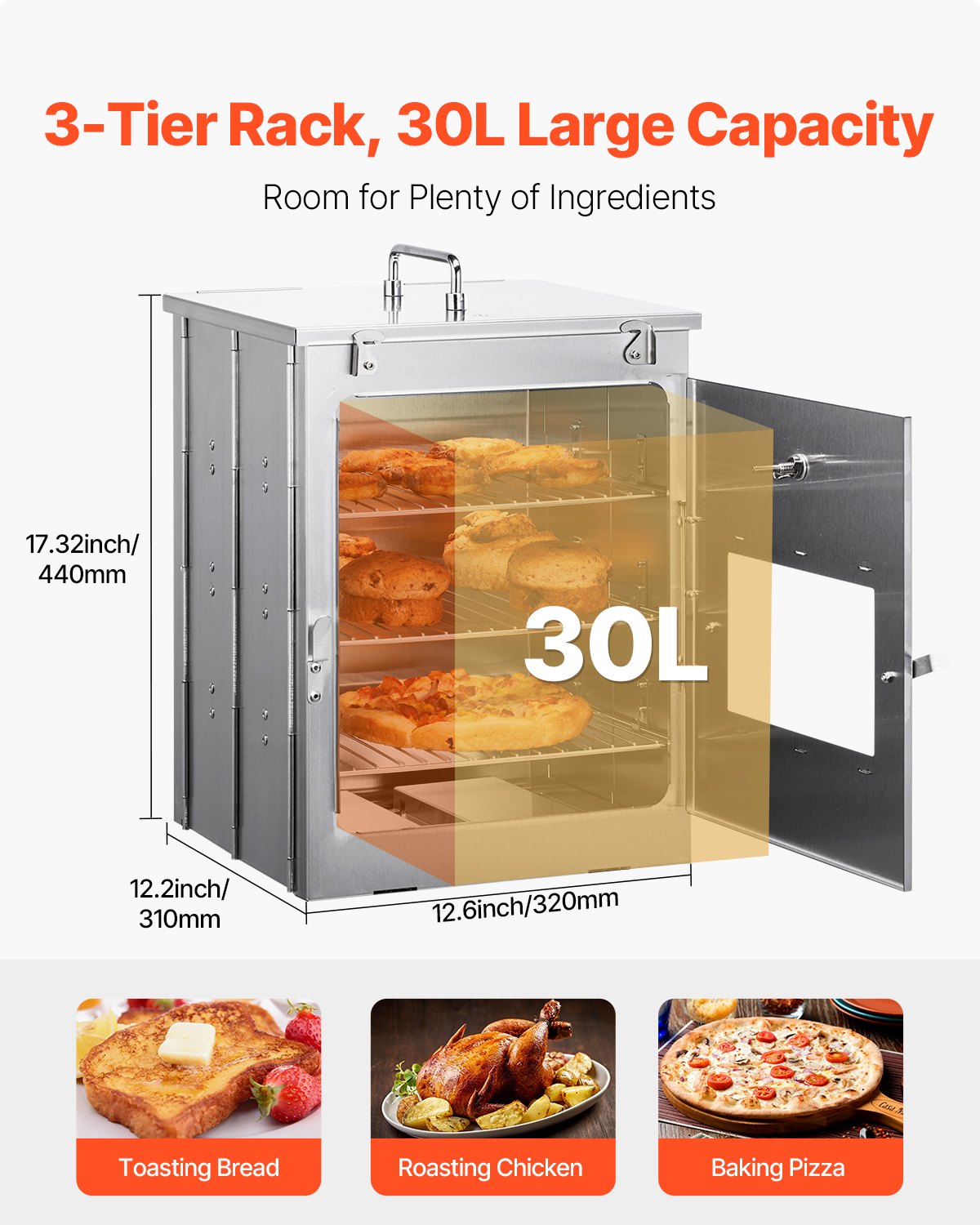 Foldable Camping Oven Stainless Steel Portable Camping Stove 3 Tier Grill Foldable Camping Oven Stainless Steel Portable Camping Stove 3 Tier Grill