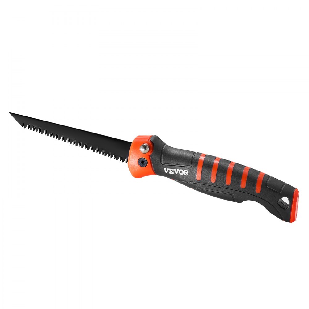 VEVOR Folding Jab Saw, 5 in Foldable Jab Saw with Soft Grip Handle, Folding Drywall Saw with Triple Ground Teeth and Sharp Tip, for Drywall, Wood, PVC Pipes, Cement Board, Thin Sheets, Wall Panels