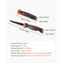 VEVOR Folding Jab Saw, 5 in Foldable Jab Saw with Soft Grip Handle, Folding Drywall Saw with Triple Ground Teeth and Sharp Tip, for Drywall, Wood, PVC Pipes, Cement Board, Thin Sheets, Wall Panels