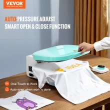 VEVOR Auto Heat Press 12x15in Transferencia de Calor Profesional Autopress Camisetas DIY