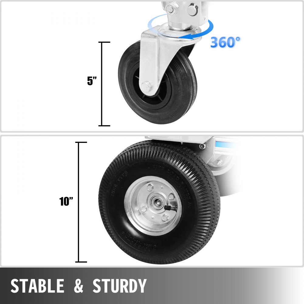 350kg Folding Aluminium Heavy Duty Platform Trolley Hand Truck Foldable Cart