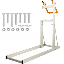 VEVOR Logging Saw Horse Durable Steel Log Sawhorse, Foldable Log Cutting Stand with Sharp Claws and Adjustable Height, Horse Stands for Cutting Wood, Space-Saving Sawbuck, Easy to Assemble and Carry