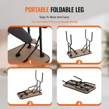 VEVOR Pet Grooming Table Arm with Clamp, 808 x 460 mm Dog Grooming Station, Foldable Pets Grooming Stand for Medium and Small Dogs, Free No Sit Haunch Holder with Grooming Loop, Bearing 99.8kg
