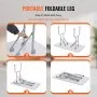 VEVOR Pet Grooming Table Two Arms with Clamp, 117cm Dog Grooming Station, Foldable Pets Grooming Stand for Medium and Small Dogs, Free Two No Sit Haunch Holder with Grooming Loop, Bearing 149.7kg
