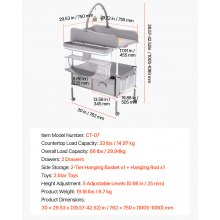 VEVOR Baby Changing Table, Foldable Diaper Change Station with 2 Fabric Drawers, Side Basket & Hanging Rod, Adjustable Height Portable Changing Table with Lockable Wheels & 2 Star Toys, Light Gray