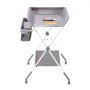 VEVOR Baby Changing Table, Foldable Diaper Change Station with Side Basket, Adjustable Height Portable Changing Table with Lockable Wheels, Multi-Functional Storage Organizer Nursery, Light Gray