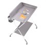 VEVOR Baby Changing Table, Foldable Diaper Change Station with Side Basket, Adjustable Height Portable Changing Table with Lockable Wheels, Multi-Functional Storage Organizer Nursery, Light Gray