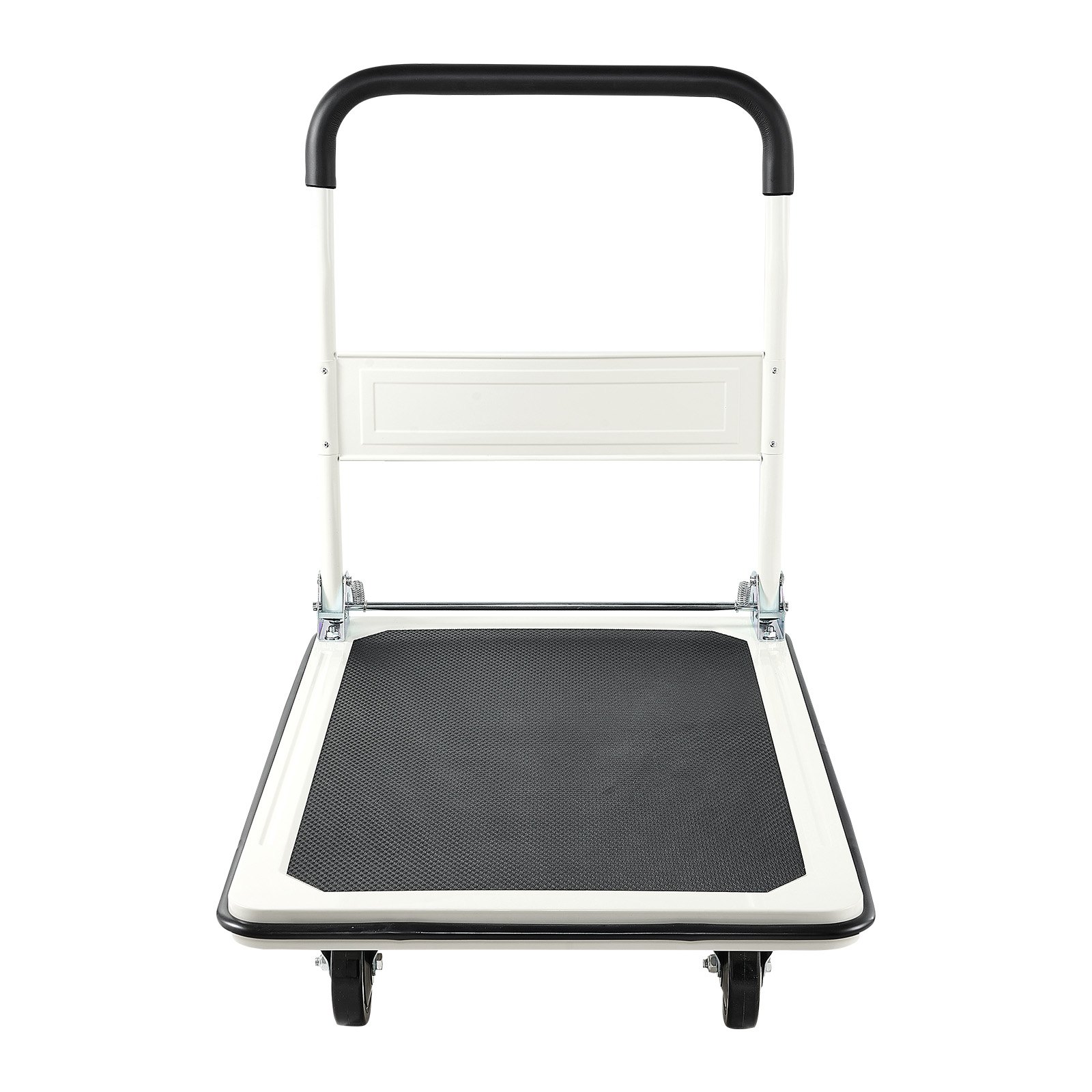 VEVOR Foldable Push Cart Dolly, 660 lbs Load Capacity, Folding Platform Truck with Swivel Wheels, Moving Platform Hand Truck Flatbed Cart, Space Saving Push Handle, for Easy Storage, 35.4 x 34.3 x 24 in