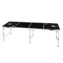 VEVOR 8 Foot Portable Beer Pong Table, Foldable Tailgate Table,Carrying Handles and 6 Pong Balls, Adjustable Height, Lightweight Table for Office, Tailgate Party, Travel and Camping, Black