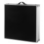 VEVOR 8 Foot Portable Beer Pong Table, Foldable Tailgate Table,Carrying Handles and 6 Pong Balls, Adjustable Height, Lightweight Table for Office, Tailgate Party, Travel and Camping, Black