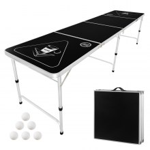 8' Portable Beer Pong Folding Tailgate Table Party Drinking Game Carrying Handle