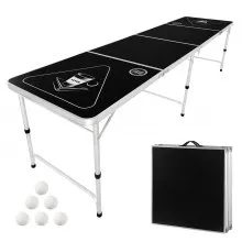 8' Portable Beer Pong Folding Tailgate Table Party Drinking Game Carrying Handle