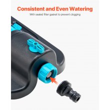 Oscillating Sprinkler Up to 4500 ft² Water Sprinkler with 18 Precision Nozzles