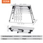 VEVOR 330 lbs Work Platform, 23-34.5 inch Height Adjustable Folding Aluminum Drywall Ladder, Non-Slip Work Bench w/ Portable Handle, Heavy Duty for Washing Vehicles, Cleaning, Painting, Decorating