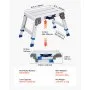 VEVOR Folding Work Platform, Adjustable Height 305-406 mm, 226.8 kg Capacity Aluminum Step Stool, Heavy Duty Non-Slip Platform Ladder, Portable Work Bench for Painting, Cleaning, Home & Professional