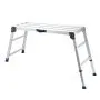 VEVOR Folding Work Platform, Adjustable Height 584-876 mm, 1016 x 457 mm Aluminum Step Stool, 226.8 kg Load Capacity, Heavy Duty Non-Slip Platform Ladder, Portable Work Bench for Painting, Maintenance