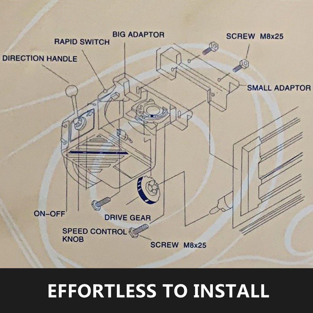 Power Feed Milling Machine Power Feedx-axis Torque450in-lb Table Feed Mill
