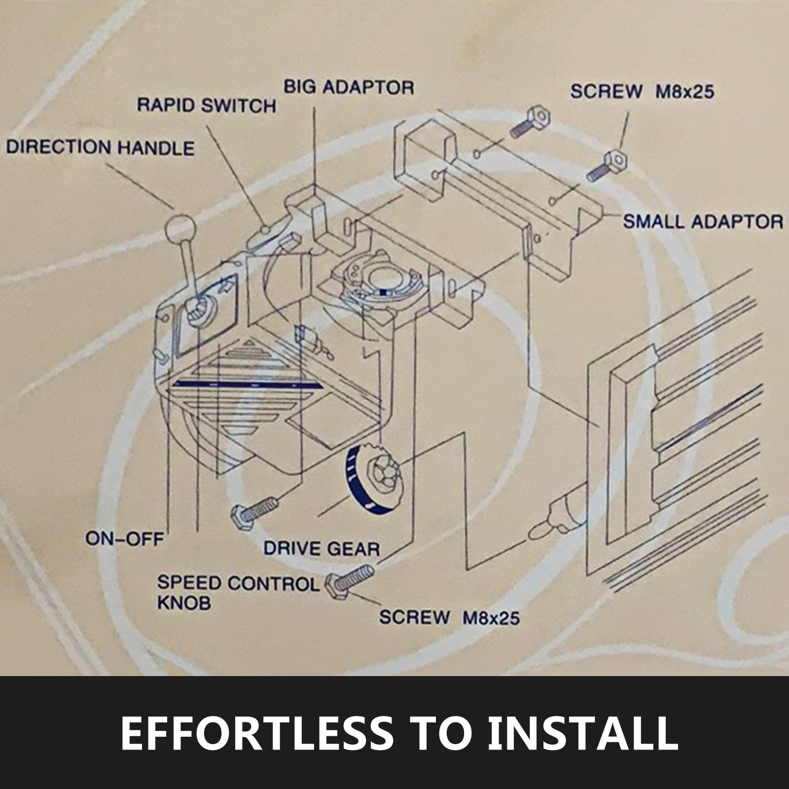 Power Feed Milling Machine Power Feedx-axis Torque450in-lb Table Feed Mill