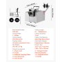 VEVOR Auto Heat-Shrink Tube Cutter, Cable Pipe Cutting Machine with 1mm-85mm Cutting Width, 0.1mm-99999.9mm Length, Automatic Tube Cutter for Heat Shrink Tube, Fiberglass Tube, Cable, Yellow Wax Tubes