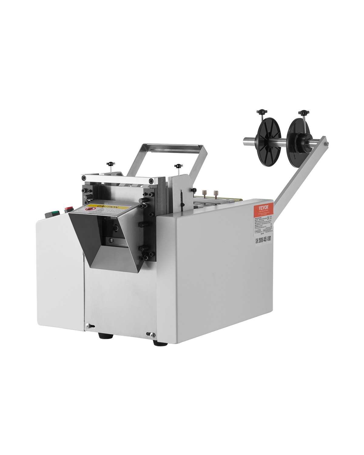 VEVOR Auto Heat-Shrink Tube Cutter, Cable Pipe Cutting Machine with 1mm-85mm Cutting Width, 0.1mm-99999.9mm Length, Automatic Tube Cutter for Heat Shrink Tube, Fiberglass Tube, Cable, Yellow Wax Tubes