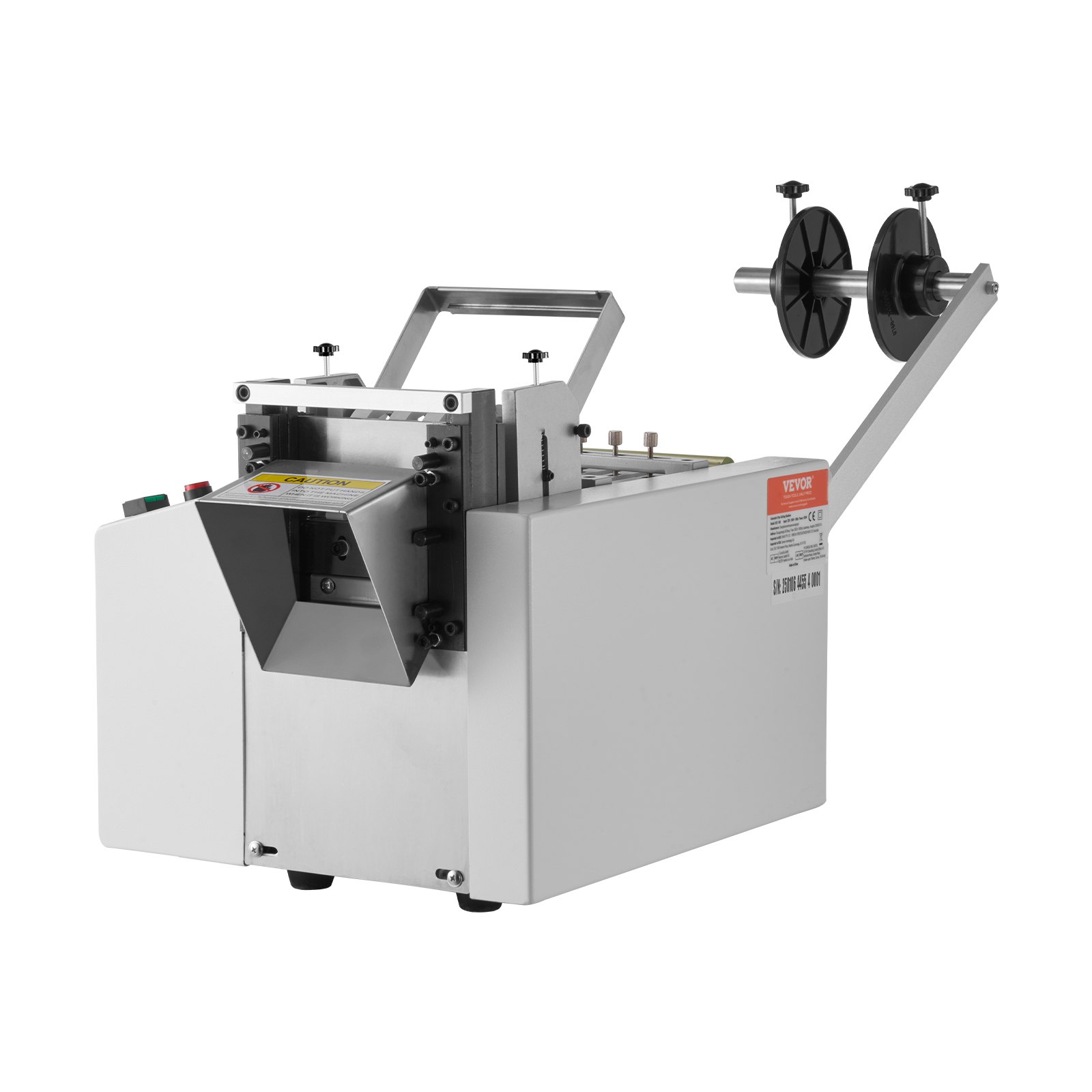 VEVOR Auto Heat-Shrink Tube Cutter, Cable Pipe Cutting Machine with 1mm-85mm Cutting Width, 0.1mm-99999.9mm Length, Automatic Tube Cutter for Heat Shrink Tube, Fiberglass Tube, Cable, Yellow Wax Tubes