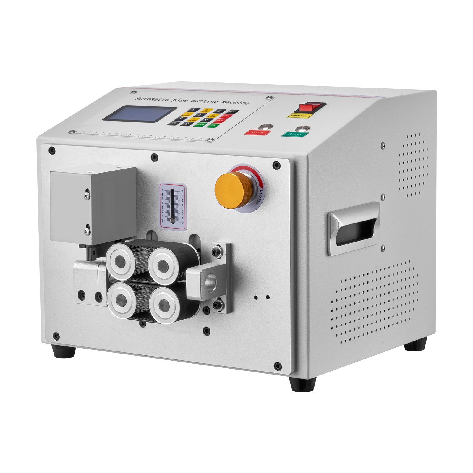 VEVOR Auto Heat-Shrink Tube Cutter, Automatic Pipe Cutting Machine with LCD Display, 1mm-20mm Cutting Diameter, 0.1mm-99999.9mm Cutting Length, Ideal for PVC PE Tube, Silicone Tube, Soft Water Pipe