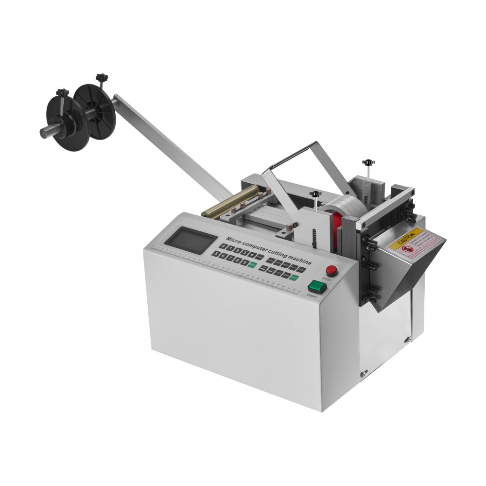 Cortadora automática de tubos termorretráctiles VEVOR, con ancho de corte de 1 mm a 180 mm y grosor de corte de 0,1 a 0,6 mm, ideal para tela no tejida, película de PVC, papel aislante y papel de aluminio.