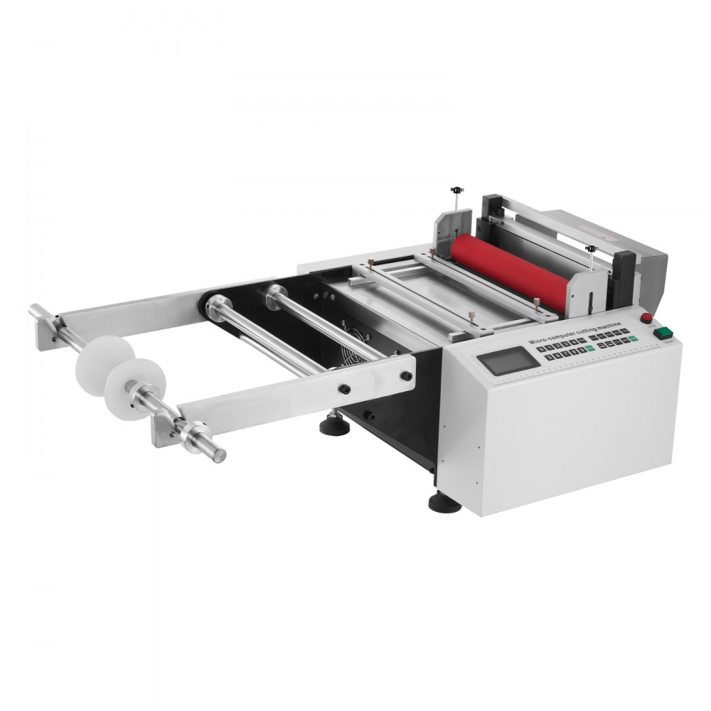 VEVOR Auto Heat-Shrink Tube Cutter, Automatic Pipe Cutting Machine with 1mm to 280mm Cutting Width, 0.1-0.6mm Cutting Thickness, Ideal for Non-Woven Fabric, PVC Film, Insulating Paper, Aluminum Foil