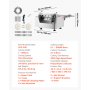 VEVOR Auto Heat-Shrink Tube Cutter, Automatic Pipe Cutting Machine with 1mm to 280mm Cutting Width, 0.1-0.6mm Cutting Thickness, Ideal for Non-Woven Fabric, PVC Film, Insulating Paper, Aluminum Foil