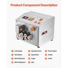 Auto Heat-Shrink Tube Cutter Automatic Pipe Cutting Machine with LCD Display