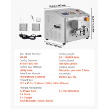 Auto Heat-Shrink Tube Cutter Automatic Pipe Cutting Machine with LCD Display