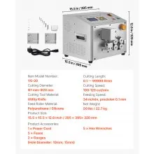 Auto Heat-Shrink Tube Cutter Automatic Pipe Cutting Machine with LCD Display
