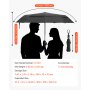 VEVOR Travel Umbrella, 42 in Portable Compact Umbrellas, Automatic Open-Close Umbrella,  Lightweight & Durable with Flexible Fiberglass Ribs, Windproof, Rainproof, and Sun-Blocking Canopy (Black)