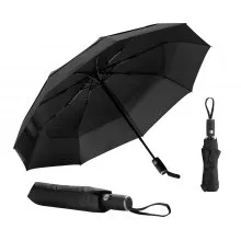 Travel Umbrella Portable Compact Windproof Umbrellas 42 in for Rain & Sun