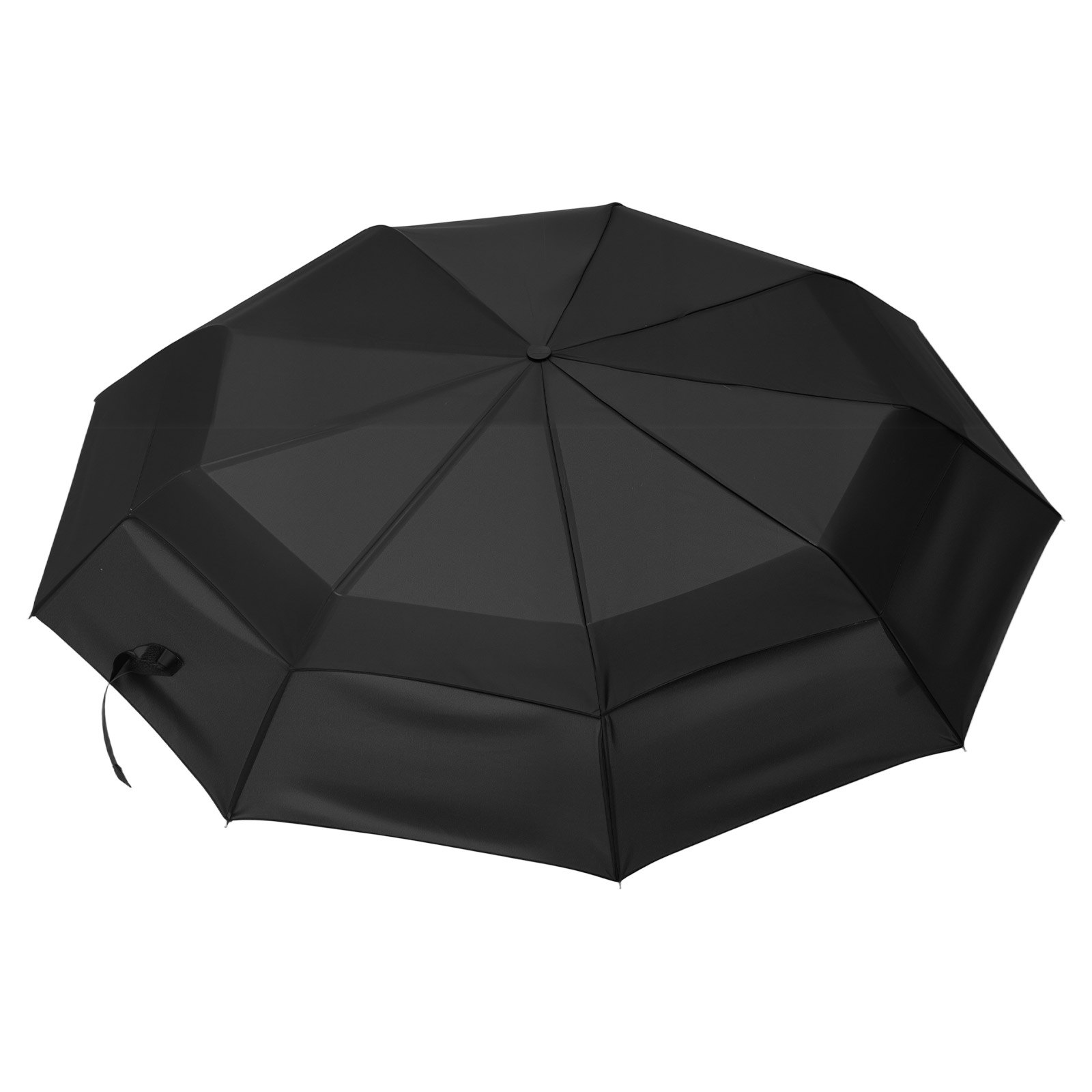 VEVOR Travel Umbrella, 42 in Portable Compact Umbrellas, Automatic Open-Close Umbrella,  Lightweight & Durable with Flexible Fiberglass Ribs, Windproof, Rainproof, and Sun-Blocking Canopy (Black)