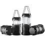 VEVOR LED Camping Lanterns, 4 Pack, Magnetic Base, Battery Powered Lights, Lightweight Hanging Collapsible Lights, Ideal for Outdoor Camping Hiking, Emergency Survival Lights for Hurricane, Black
