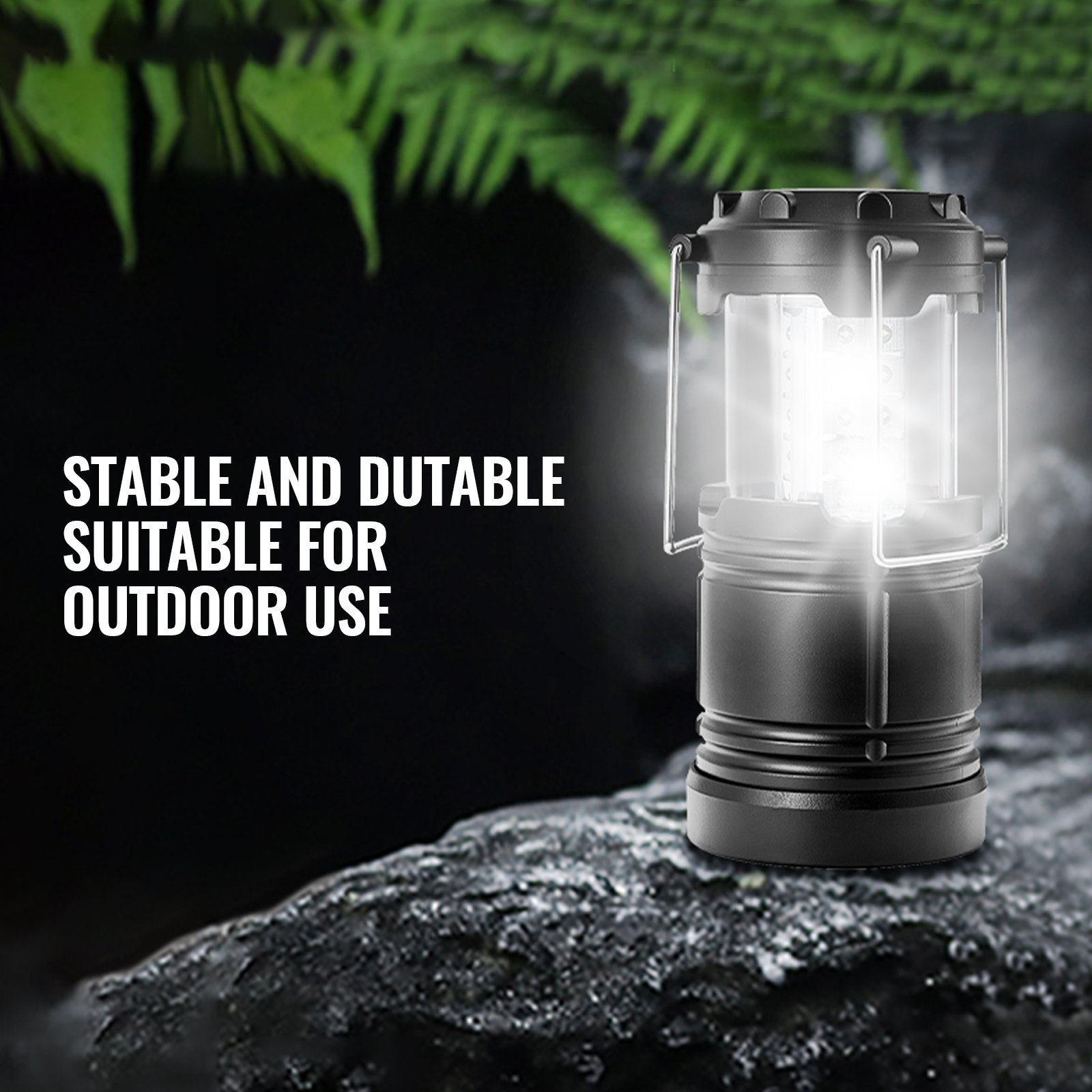 VEVOR LED campinglyktor Hopfällbara batteridrivna campingljus set om 4