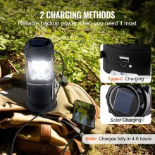 LED Camping Lanterns Portable Rechargeable Lights as Battery Bank 4 PCs