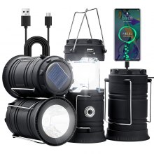 LED Camping Lanterns Portable Rechargeable Lights as Battery Bank 4 PCs