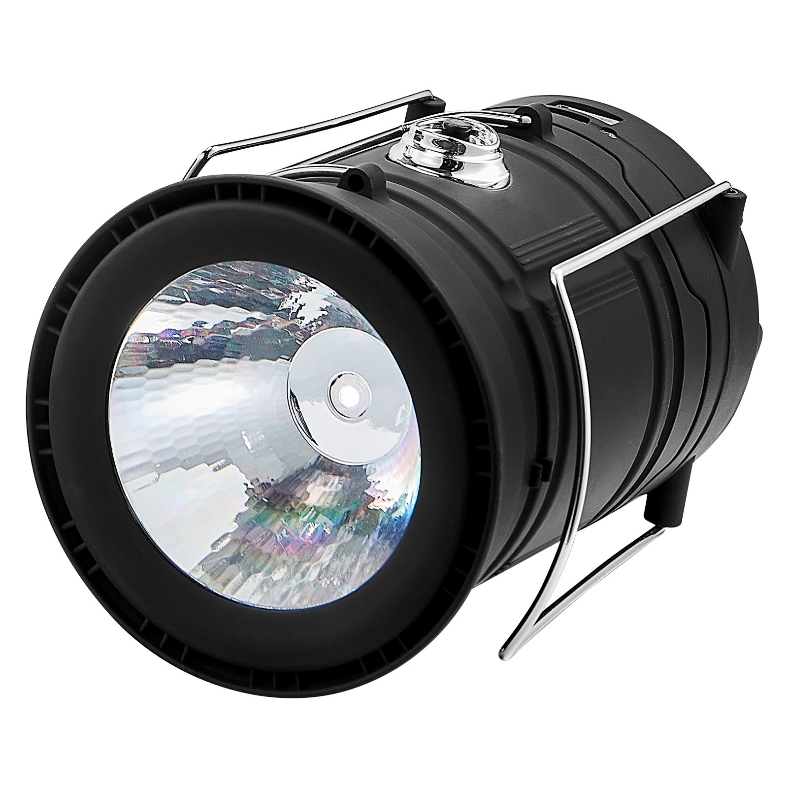 VEVOR LED Camping Lanterns, 4 Pack Rechargeable Camping Flashlights, Solar & USB Charging, Portable Collapsible, Bulit to Last Lights, As Power Bank, for Hiking, Hurricane Emergency, Outrages, Fishing