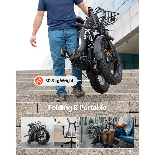 VEVOR Electric Bike, 250W Folding Electric Bicycle for Adults with 25Ah Large Removable Battery, 36V 25 VEVOR Electric Bike, 250W Folding Electric Bicycle for Adults with 25Ah Large Removable Battery, 36V 25
